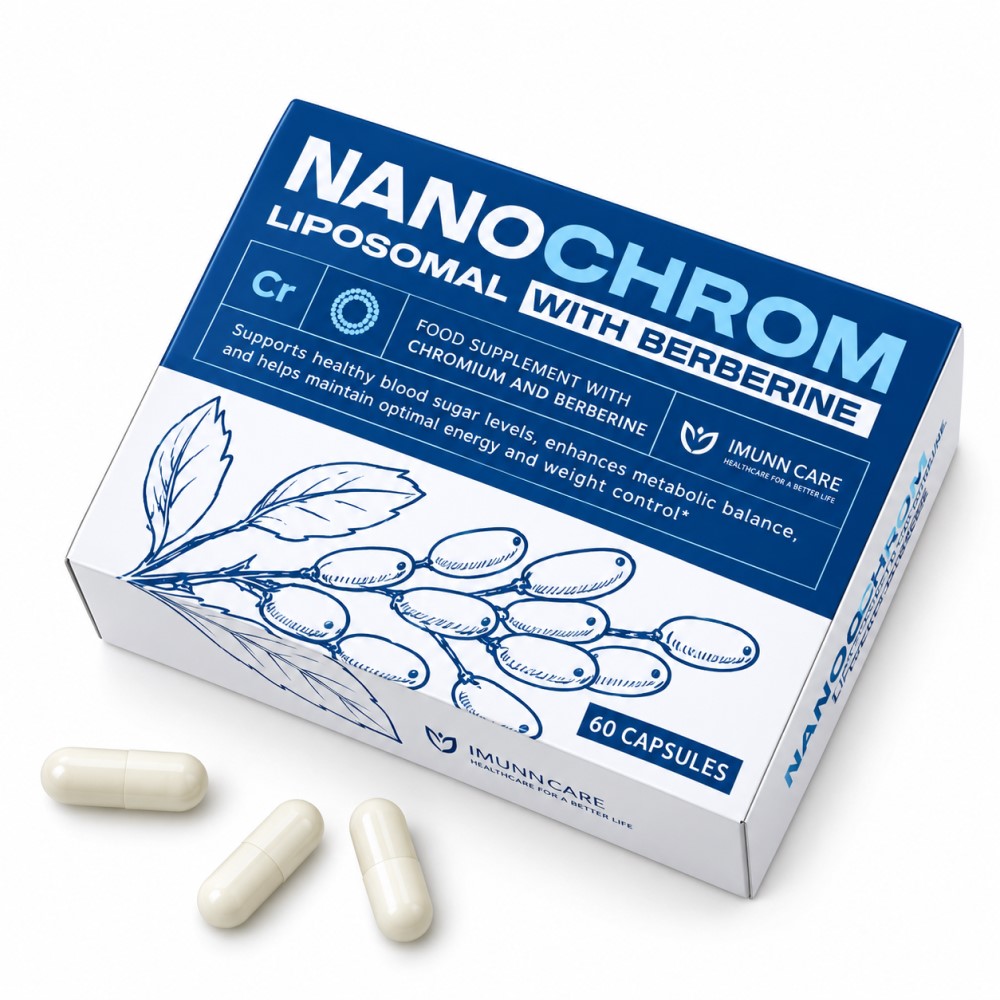 NanoChrom Lipozomal+Berberina glicemie/slabire caps. N60 (2/zi) Human Care