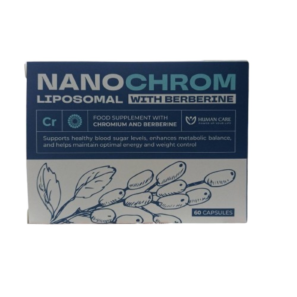 NanoChrom Lipozomal+Berberina glicemie/slabire caps. N60 (2/zi) Human Care
