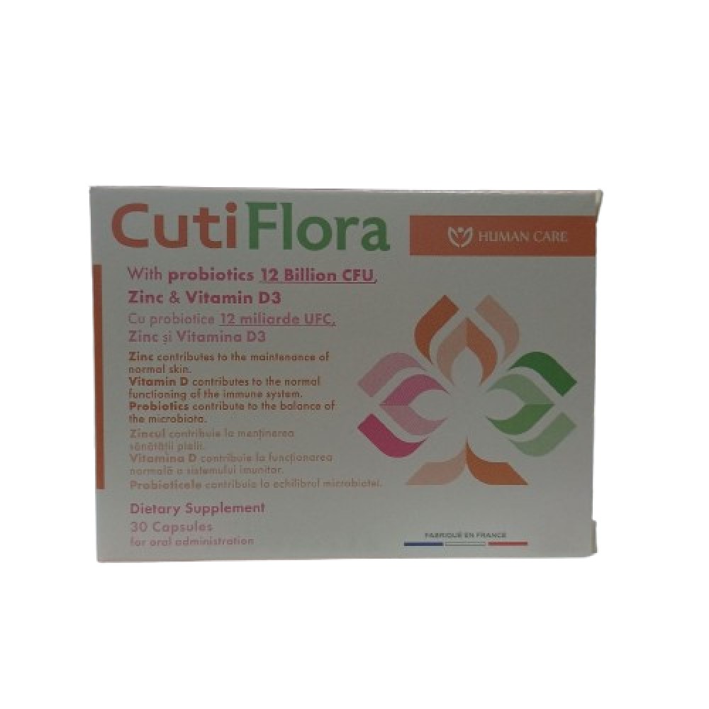 CutiFlora Sanatatea Pielii prin Intestin caps. N30 (6ani+) Human Care