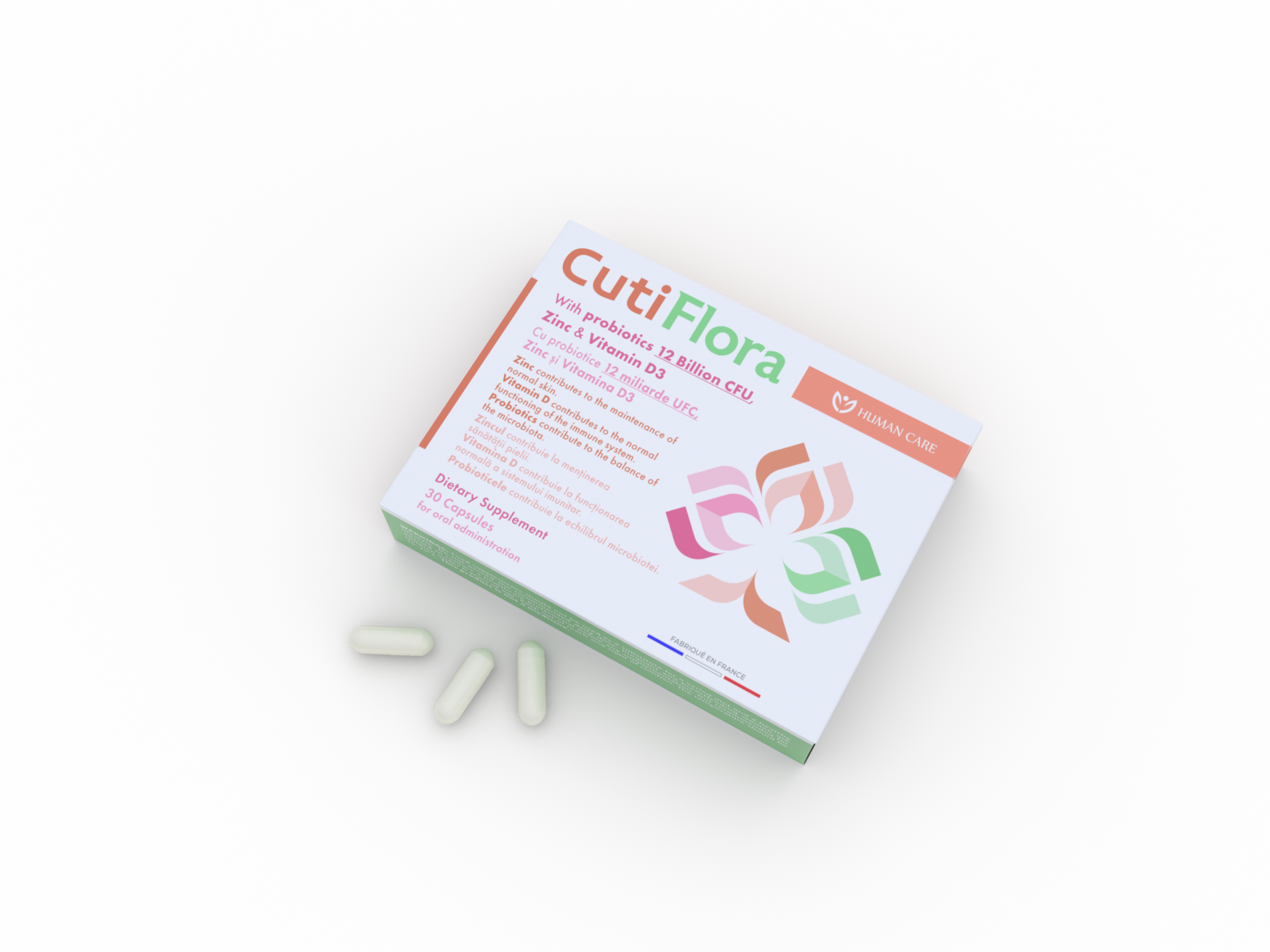 CutiFlora Sanatatea Pielii prin Intestin caps. N30 (6ani+) Human Care
