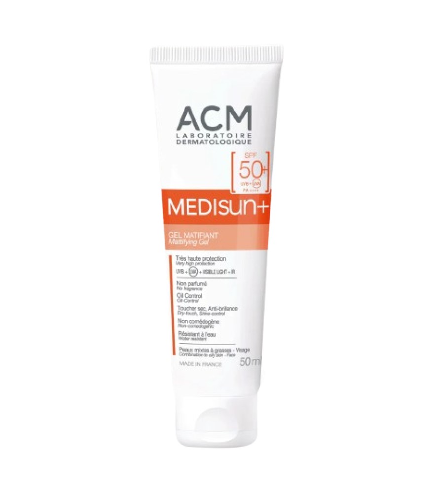 Medisun SPF50 Gel matifiant ten mixt gras 50ml ACM