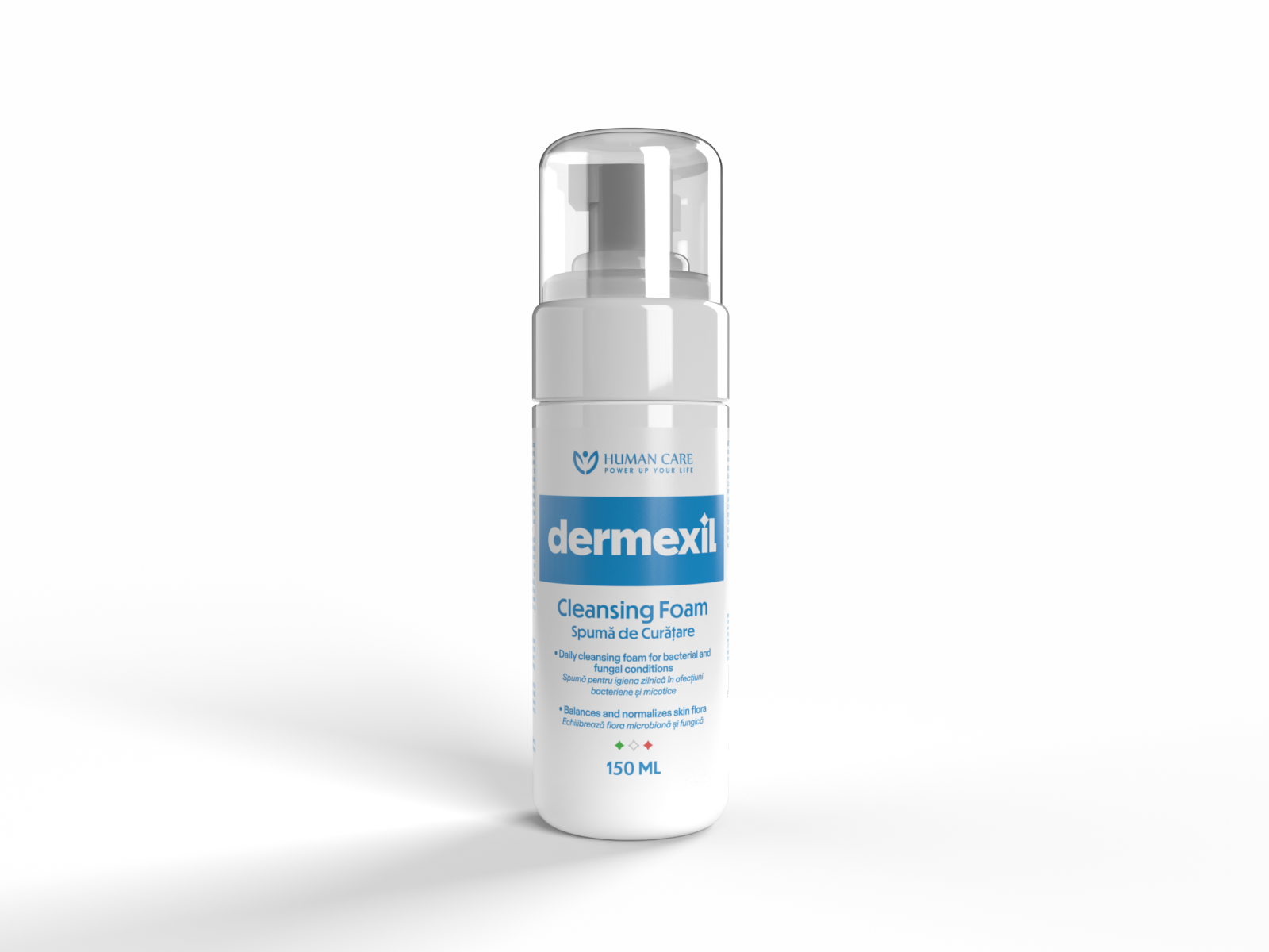 DERMEXIL Spuma curatat antibacteriana si antifungica 150ml Human Care