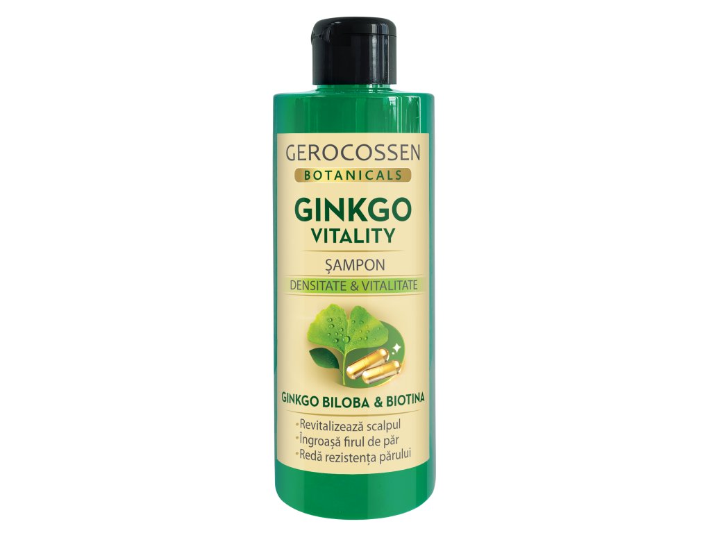 Gerocossen Botanicals GINKGO VITALITY Sampon densitate si vitalitate, ginkgo biloba si biotina 400ml