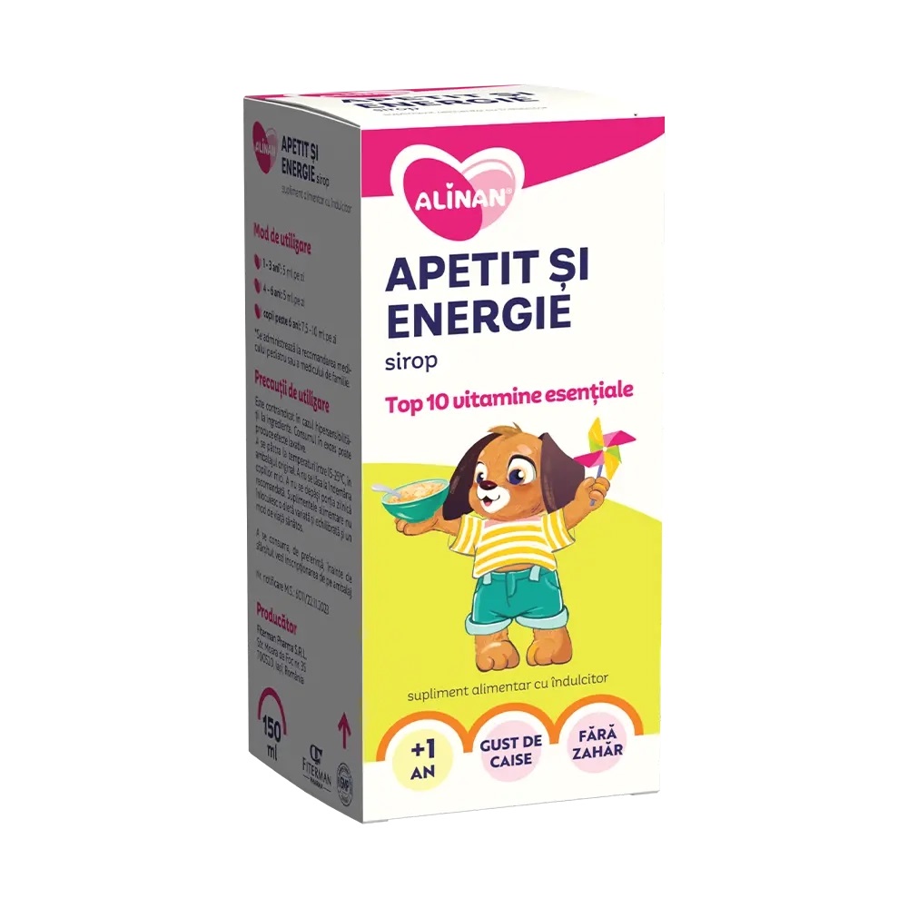 Alinan Apetit si Energie sirop 150ml (+1an) Fiterman