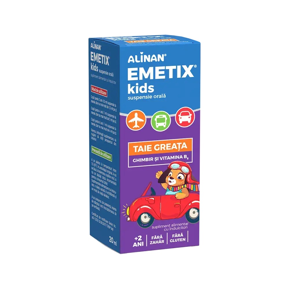 Alinan Emetix Kids susp.orala 20ml (+2ani) Fiterman
