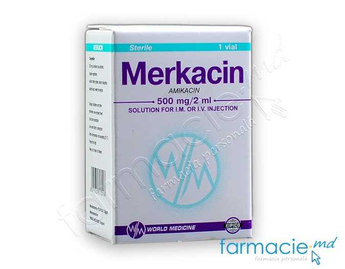 Merkacin sol.inj.500mg/2ml N1 World Medicine
