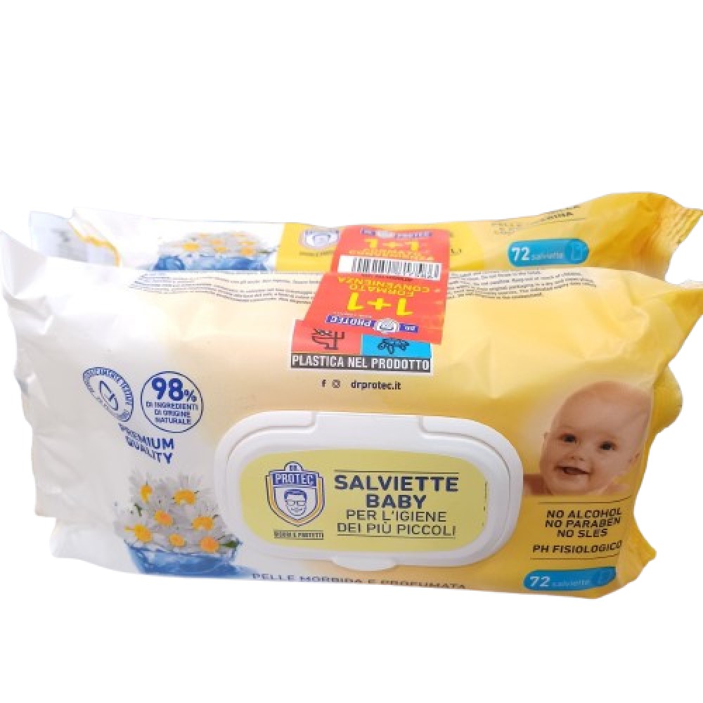 Servetele umede copii DR. PROTEC musetel, glicerina N72 1+1 Bericah