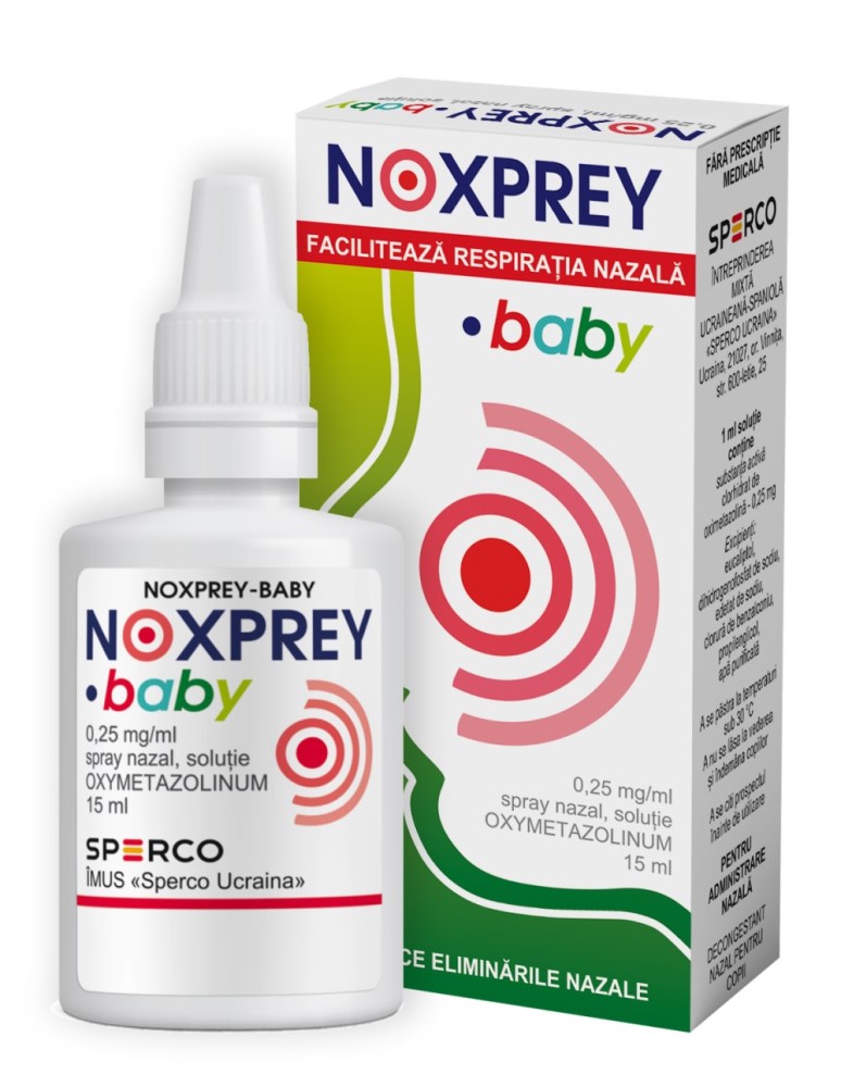 Noxprey Baby spray naz.sol.0,025% 15ml N1 (1-6ani) Sperco
