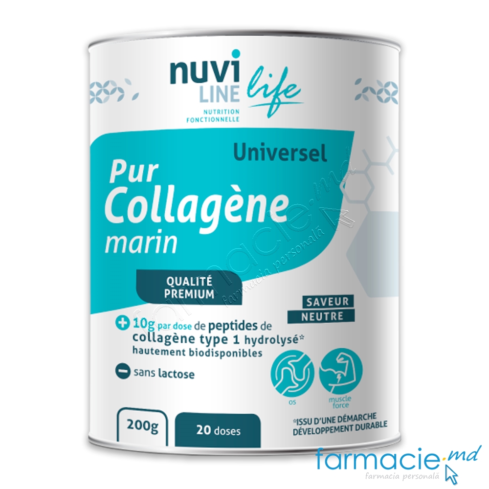 Colagen marin Nuviline Pur Universal 20doze x 10g pulbere 200g