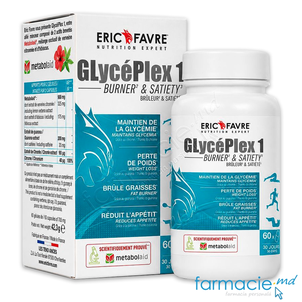 GLycePlex 1 Suport GLP-1 Natural Glicemie si Metabolism caps. N60 Eric Favre