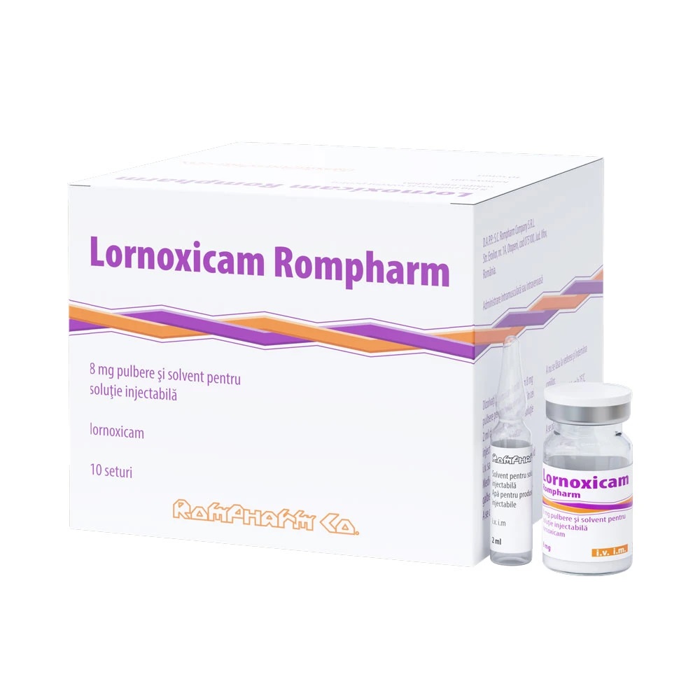Lornoxicam pulb.si solv./sol.inj.8mg 2ml N10 Rompharm
