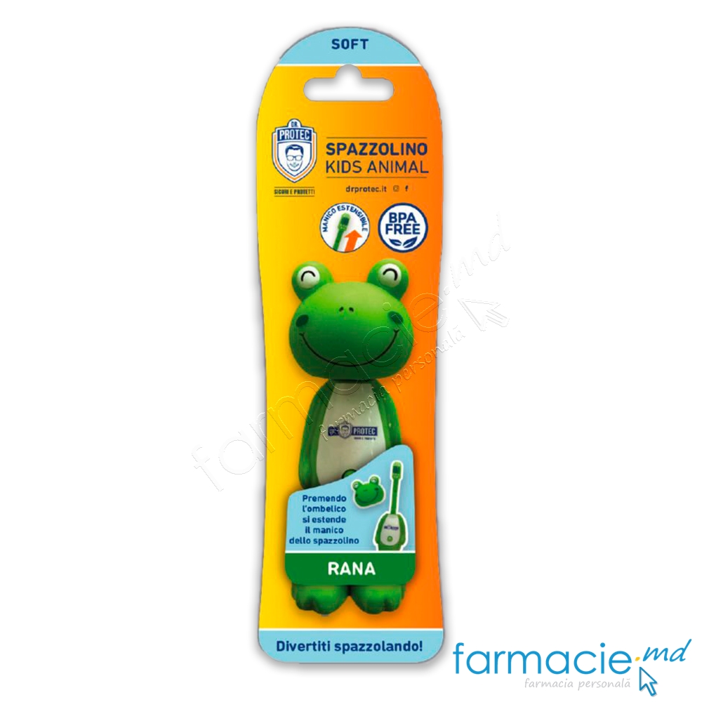 Periuta dinti copii DR. PROTEC broscuta Soft