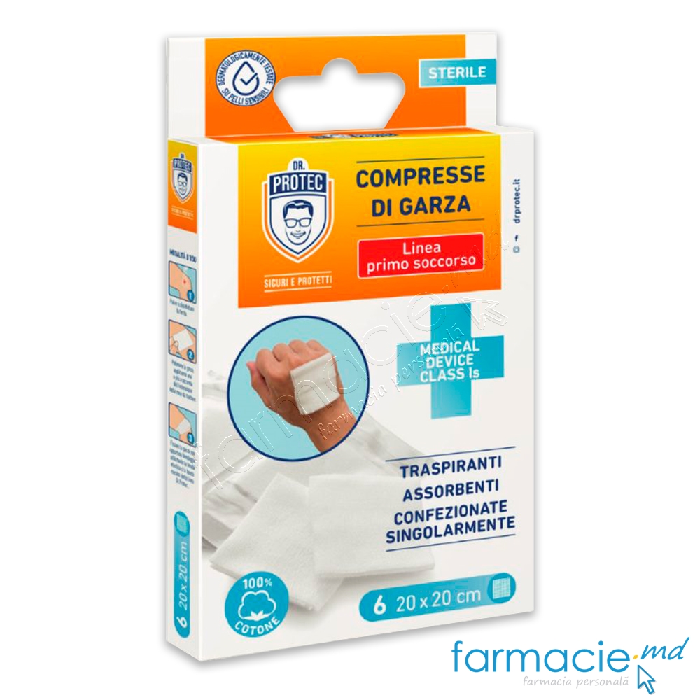 Servetele tifon steril DR. PROTEC 20x20cm N6