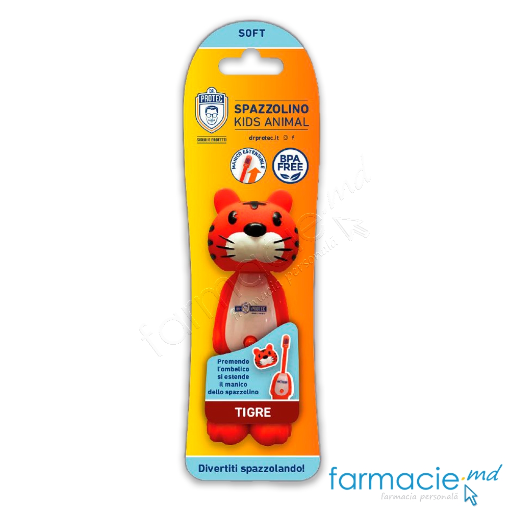 Periuta dinti copii DR. PROTEC tigru Soft