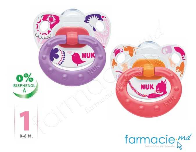 NUK Suzeta silicon Happy Days 0-6luni