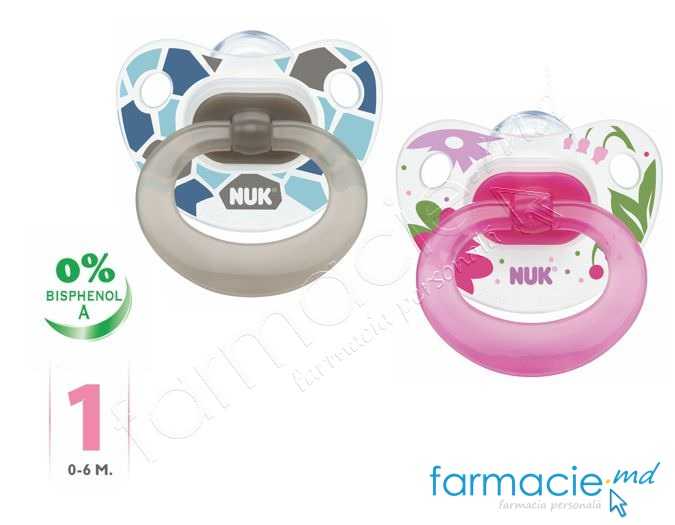 NUK Suzeta silicon Happy Days 0-6luni
