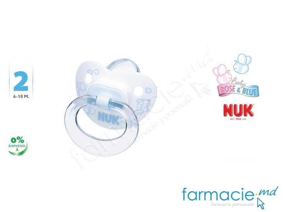 NUK Suzeta silicon Baby Blue 6-18luni