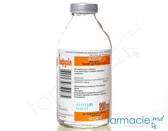 Glucoza sol.perf.50mg/ml 200ml N1 Infuzia