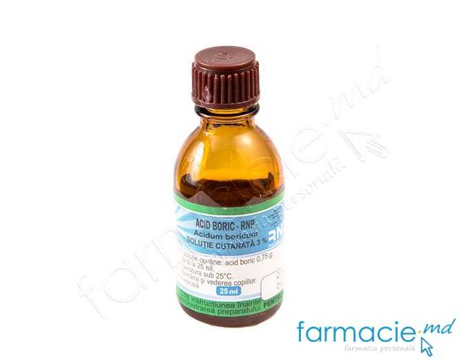 Acid boric sol. alcool. 3% 25ml (RNP)
