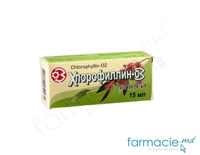 Chlorophyllin-OZ spray bucofaring./cutan./vag./sol.2mg/ml 15ml N1 GNTLS