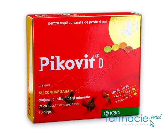 Pikovit® D drajeuri N15x2 (4ani+)(TVA20%) KRKA