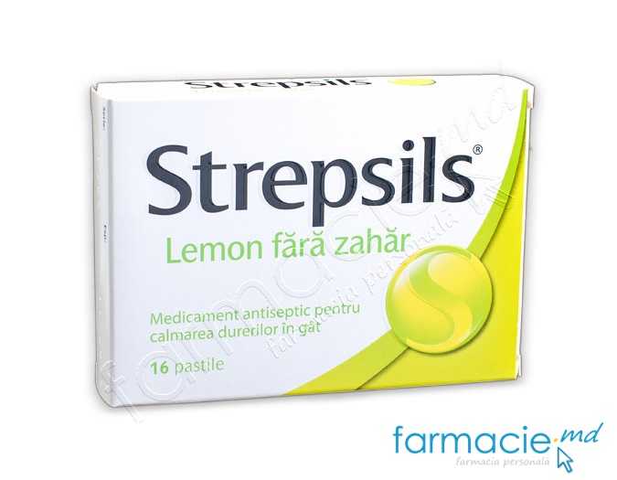 Strepsils® Lemon fara zahar pastile 0,6mg/1,2mg N8x2 Reckitt