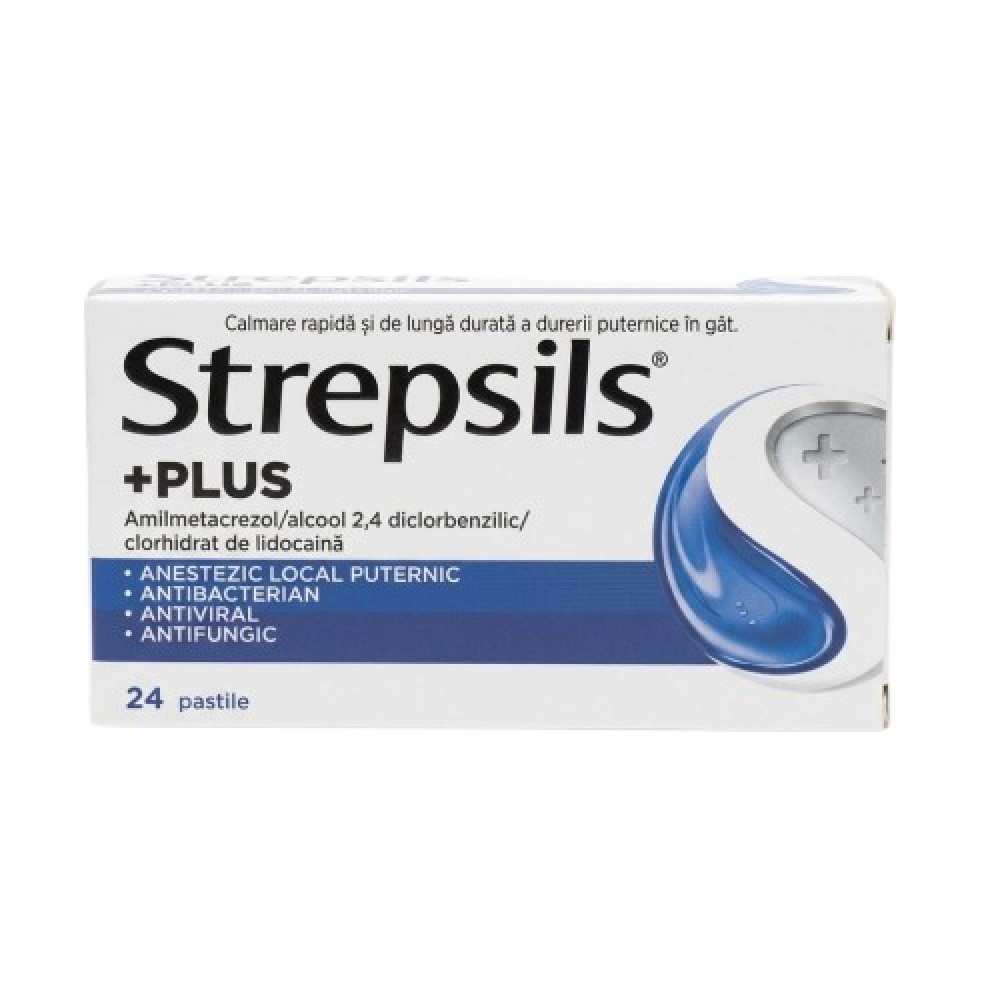 Strepsils® Plus pastile 1,2mg/0,6mg/10mg N8x3 Reckitt