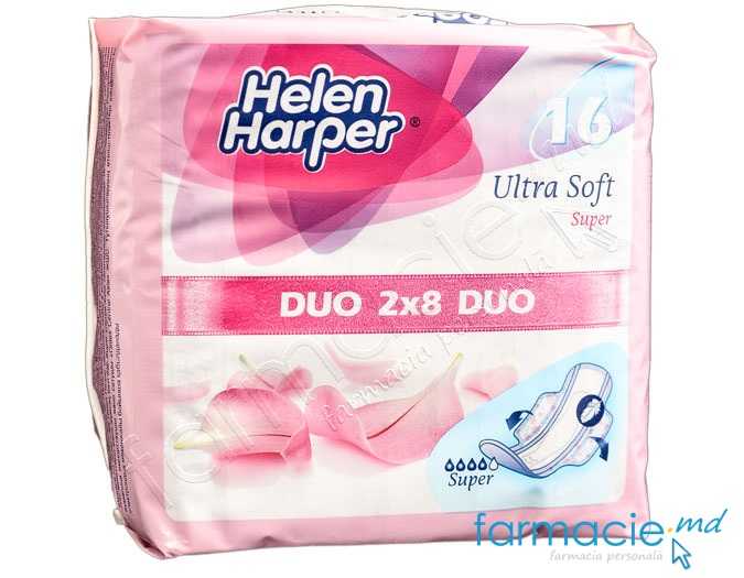 Absorbante HelenHarper cu aripi Ultra Soft Super Duo***** N8x2