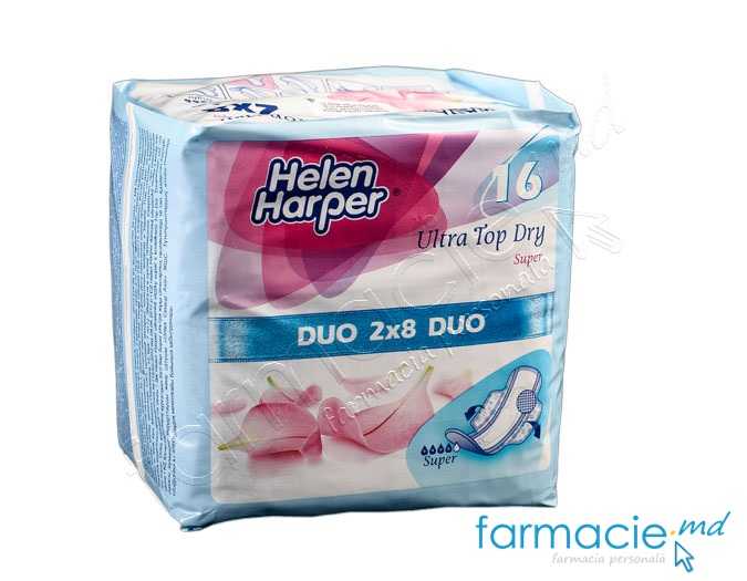 Absorbante HelenHarper cu aripi Ultra Top Dry Super Duo***** N8x2