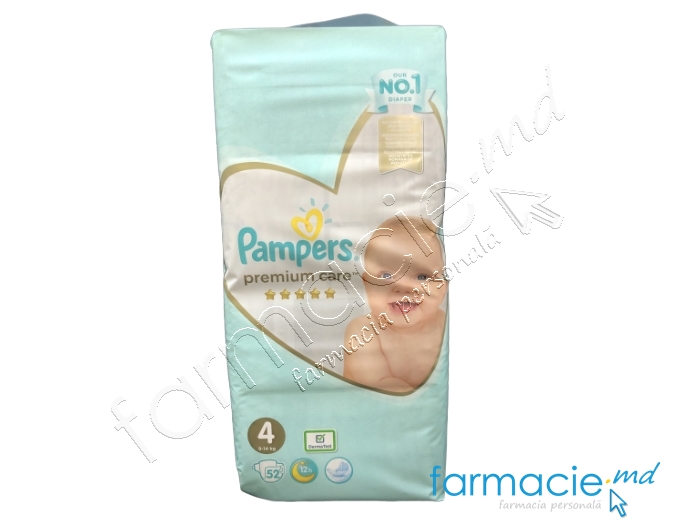 Scutece Pampers 4 Value Premium Care Maxi N52