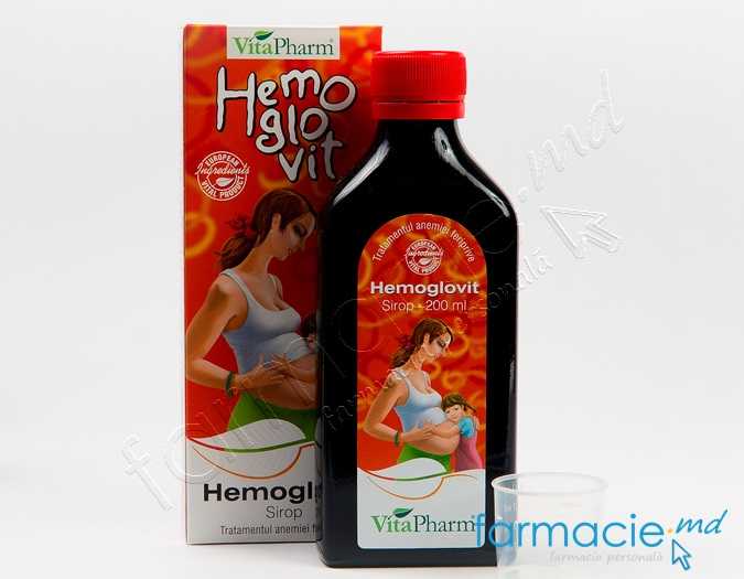 Hemoglovit sirop 17,5 mg + 3,5 mg/ml  200 ml (Vitapharm)