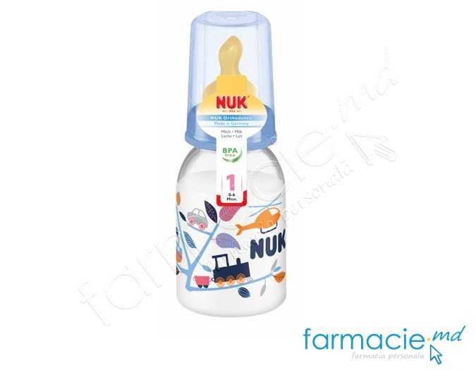 NUK Sticluta PC 110ml+tetina latex 0-6luni