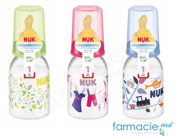 NUK Sticluta PC 110ml+tetina latex 0-6luni