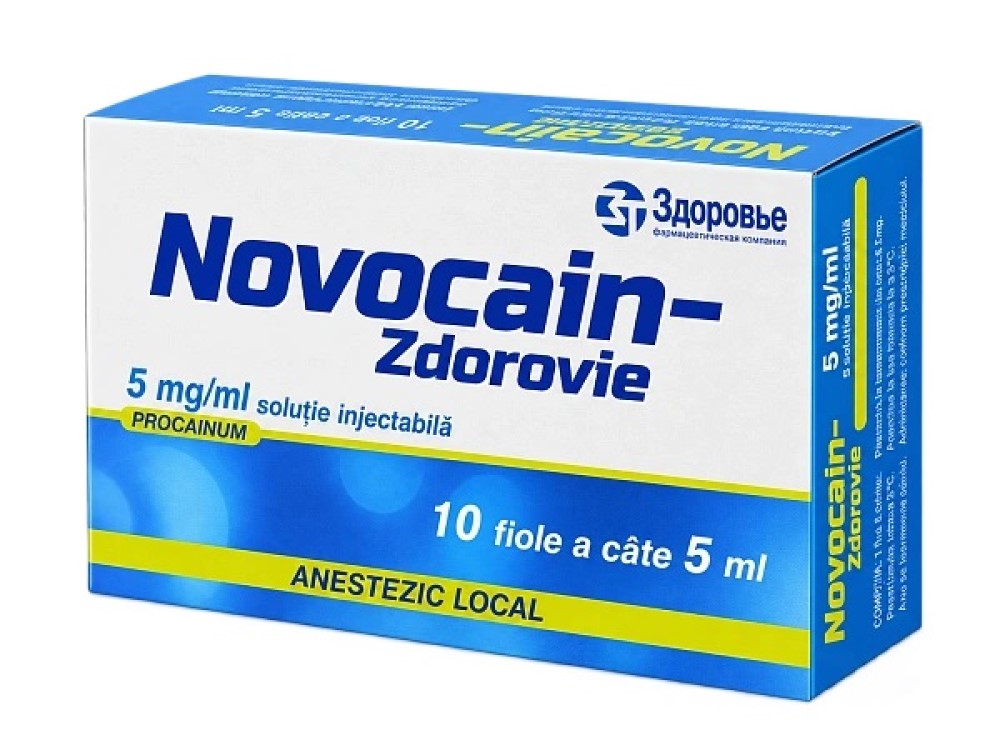 Novocaina sol.inj.5mg/ml 5ml N5x2 Zdorovie