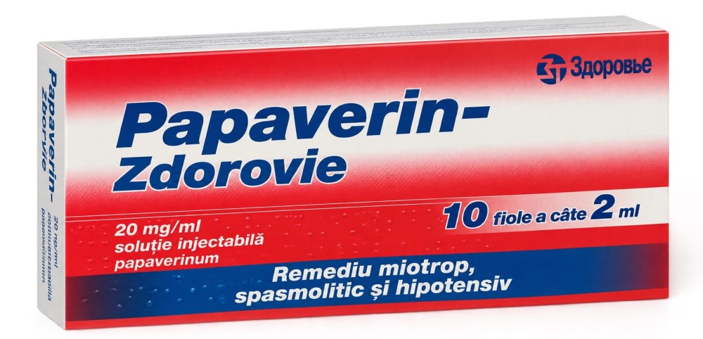 Papaverina sol.inj.20mg/ml 2ml N10 Zdorovie (blister)