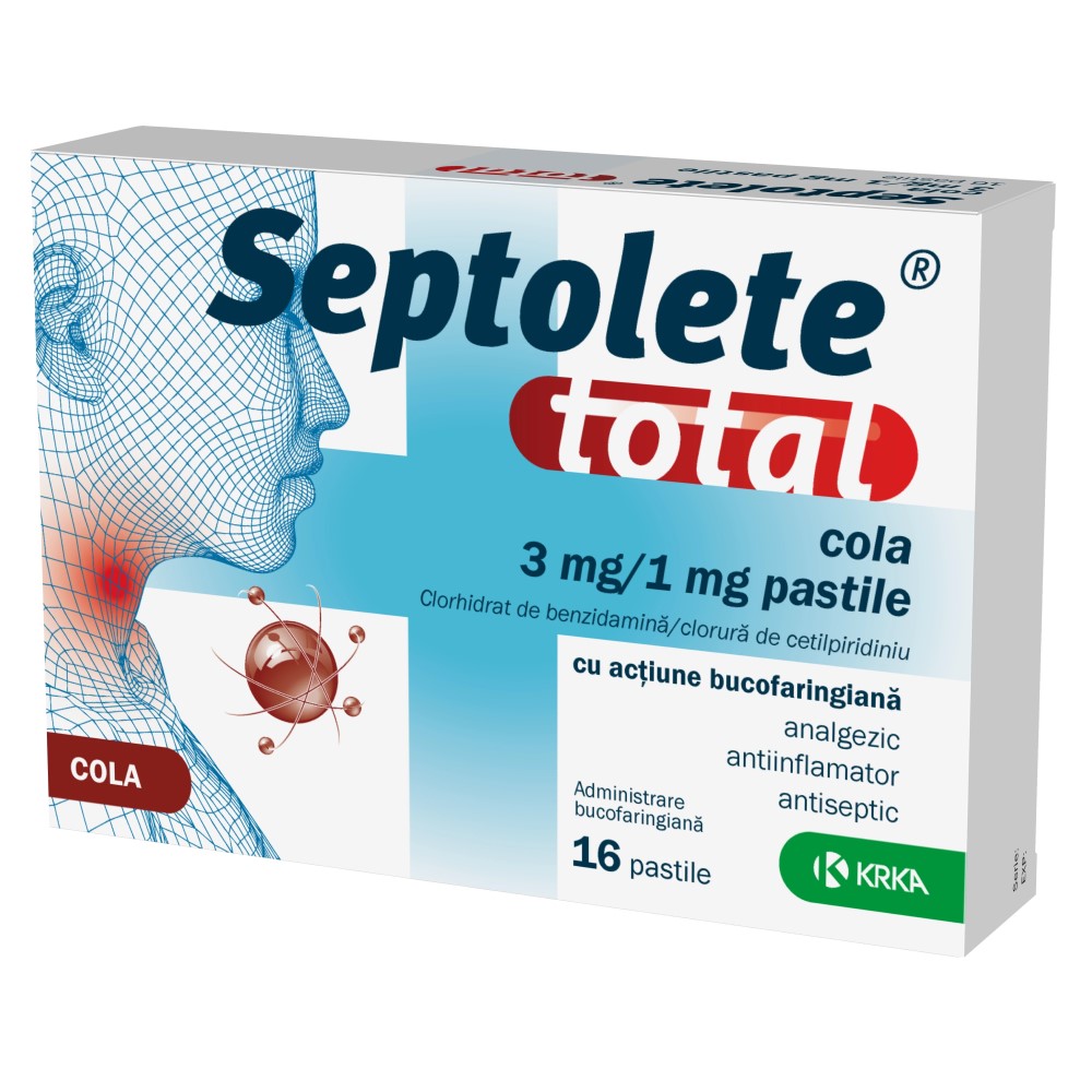 Septolete® total cola pastile 3mg/1mg N8x2 KRKA