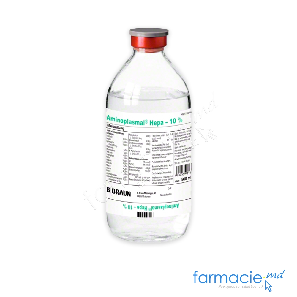 Aminoplasmal Hepa sol.perf.100g/l 500ml N1 B.Braun