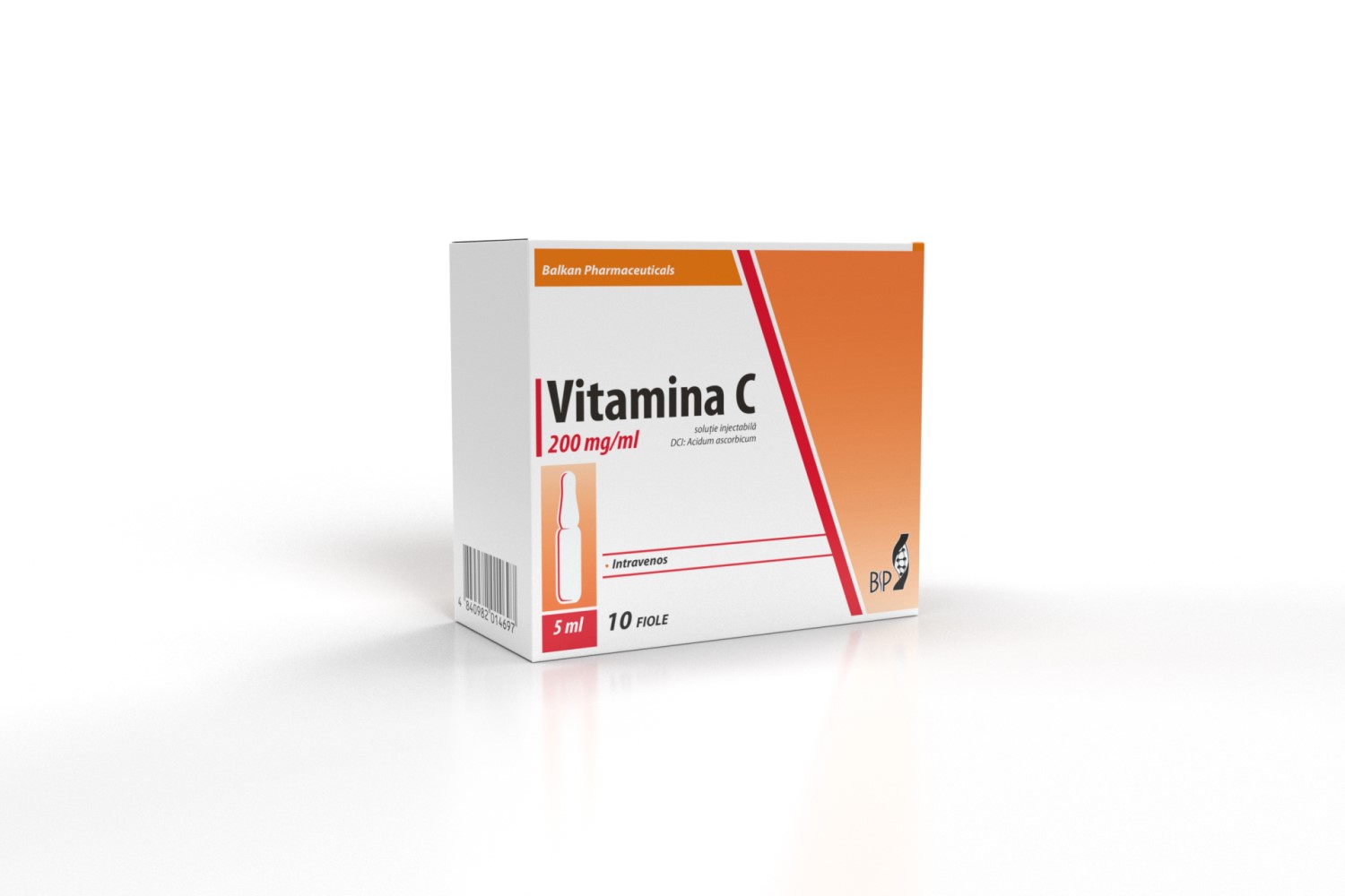 Vitamina C sol.inj.200 mg/ml 5ml N5x2 Balkan