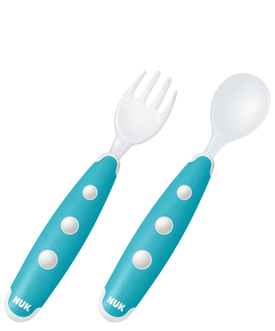 NUK Set copii furculita si lingurita 8luni+