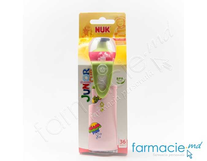 NUK Sticluta Junior plastic cu nasuc moale anticurgere 300ml 36luni+