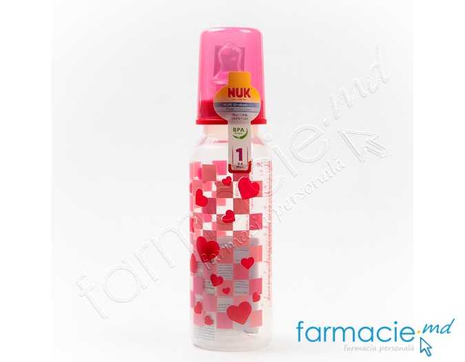 NUK Sticluta PC 240ml+tetina silicon 0-6luni