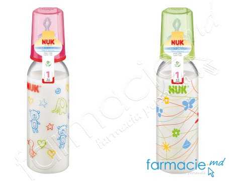 NUK Sticluta PC 240ml+tetina silicon 0-6luni
