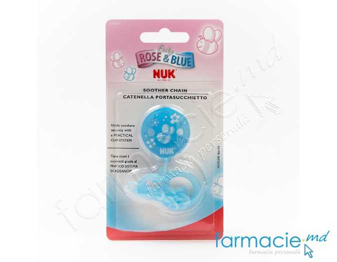 NUK Lantisor-clema suzeta Baby Blue