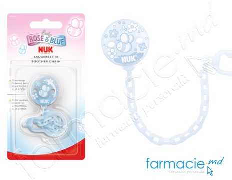 NUK Lantisor-clema suzeta Baby Blue