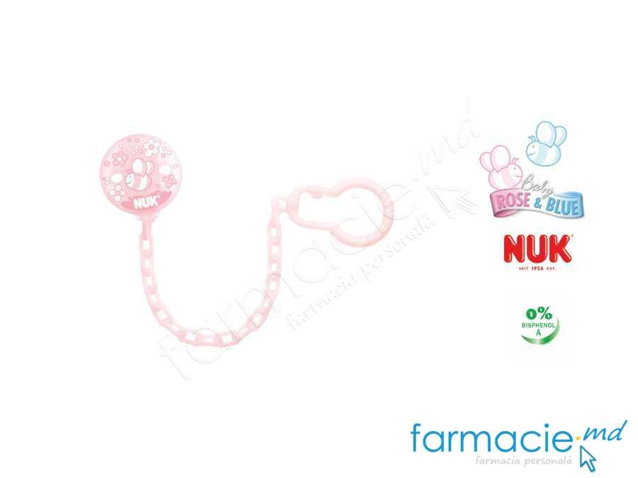 NUK Lantisor-clema suzeta Baby Rose