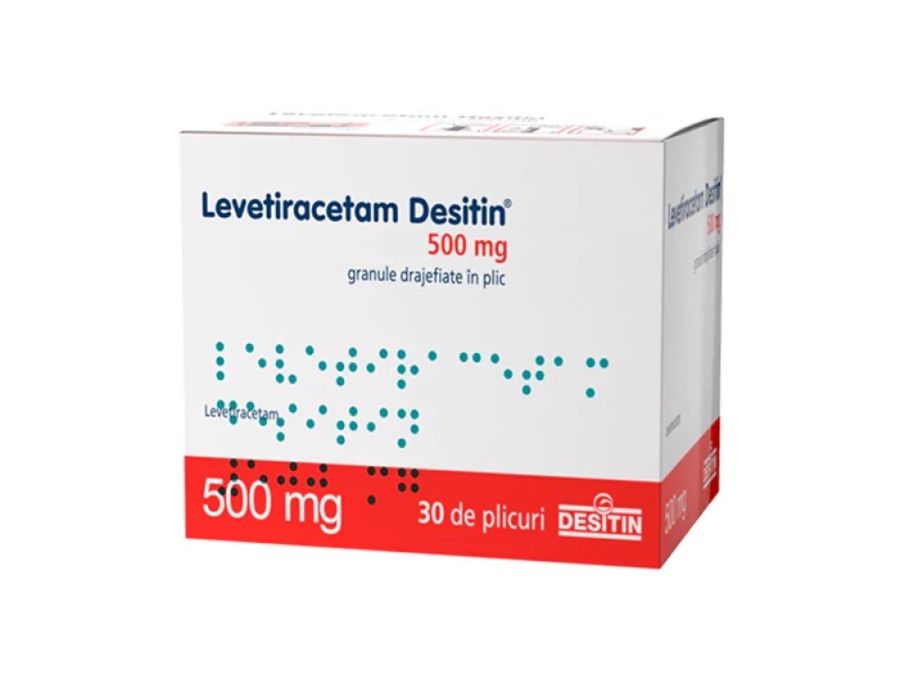 Levetiracetam® gran.drajefiate in plic 500mg N30 Desitin