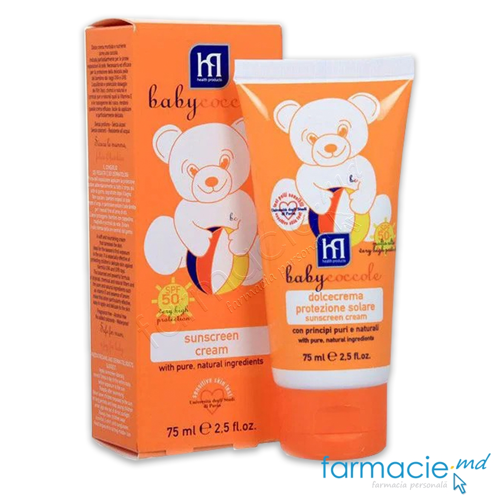BabyCoccole Crema Protectie Solara copii SPF50+ 75ml