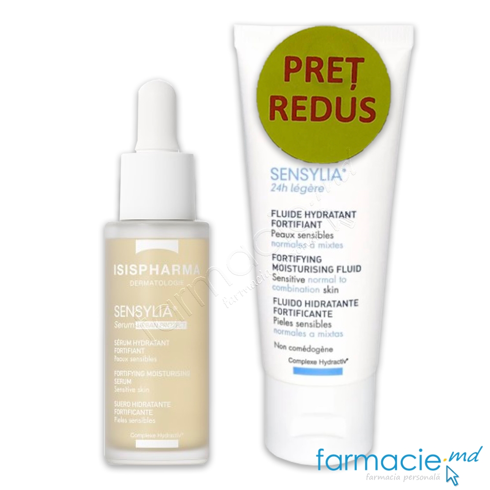 Sensylia Serum Urban Protect 30ml+Sensylia Lotiune 24h Legere (piele sensibila,deshidratata) 40ml Isispharma PRET REDUS