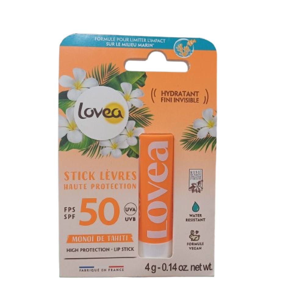Lovea Balsam buze protectie solara SPF50 hidratant ulei monoi 4g