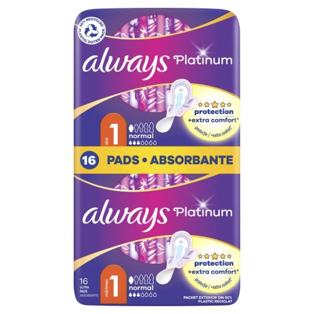 Absorbante Always Platinum Ultra Normal Plus Duo**** N16 TVA8%